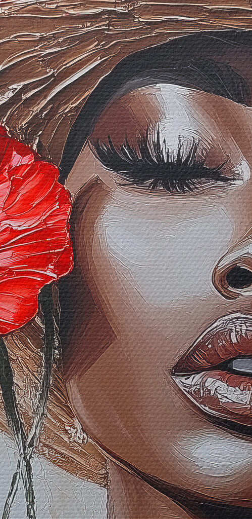 Woman with flowers in her hair