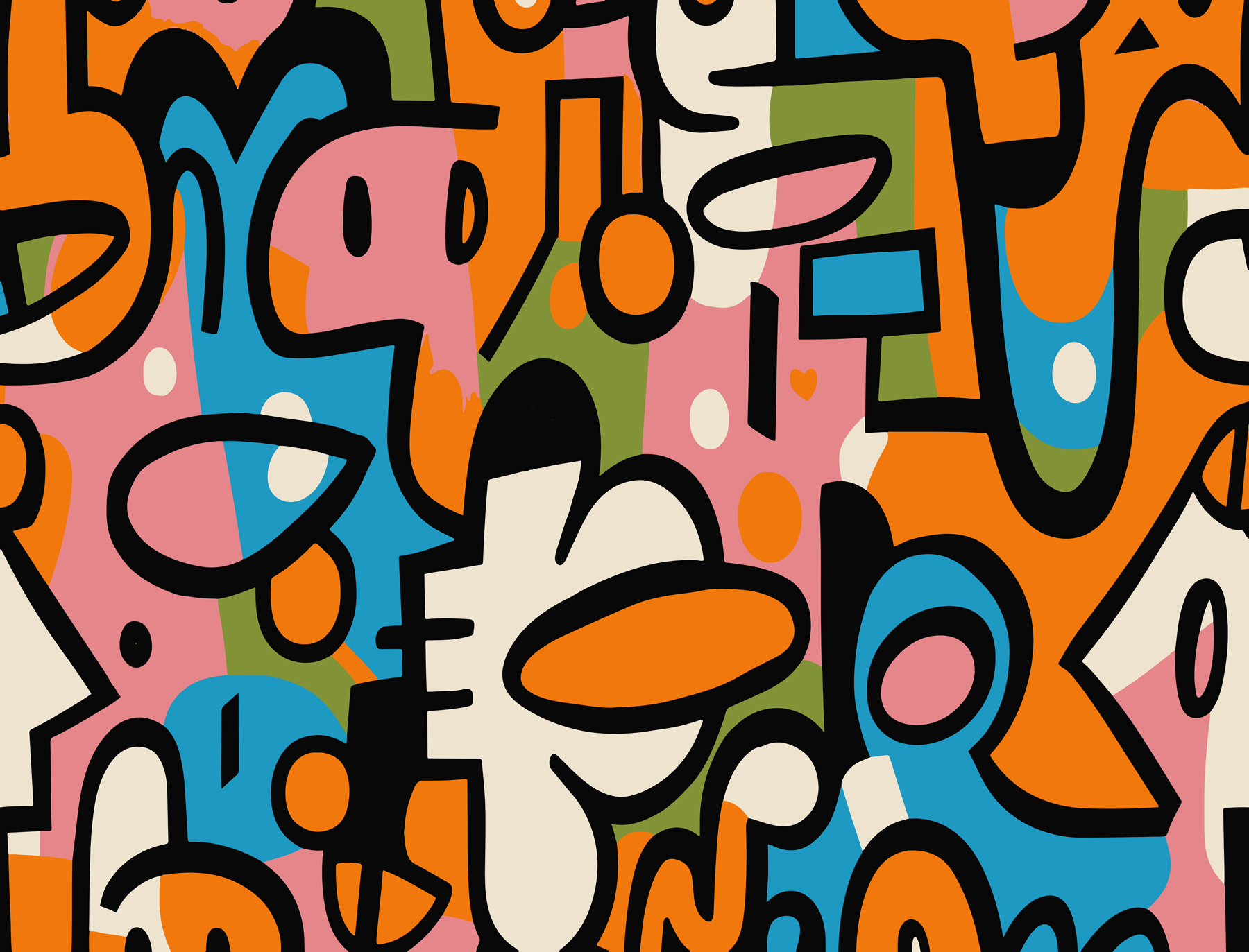 Colorful pattern with different shapes Colorful pattern with different shapes