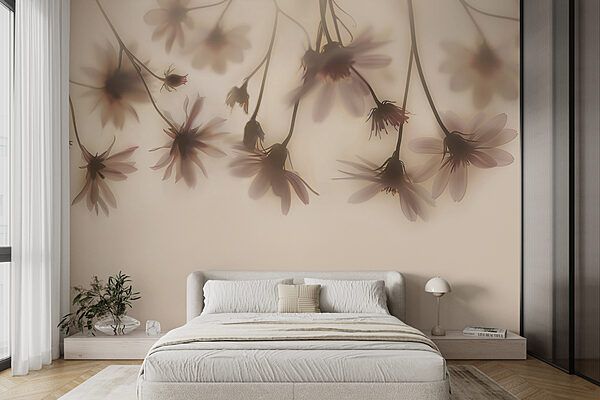 Group of flowers on a white background