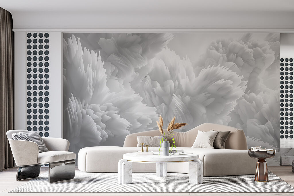 Close up of white fluffy objects