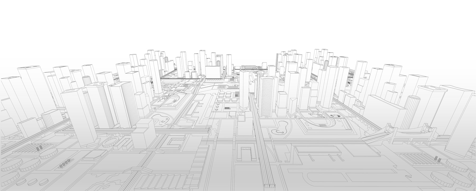 Drawing of a city