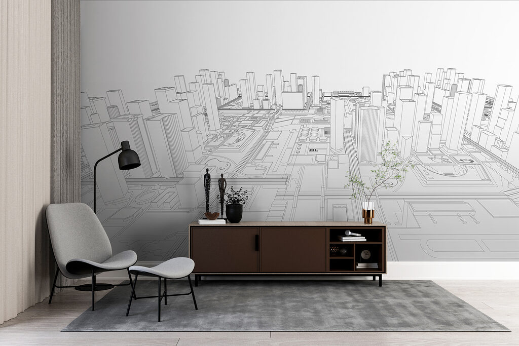 Drawing of a city