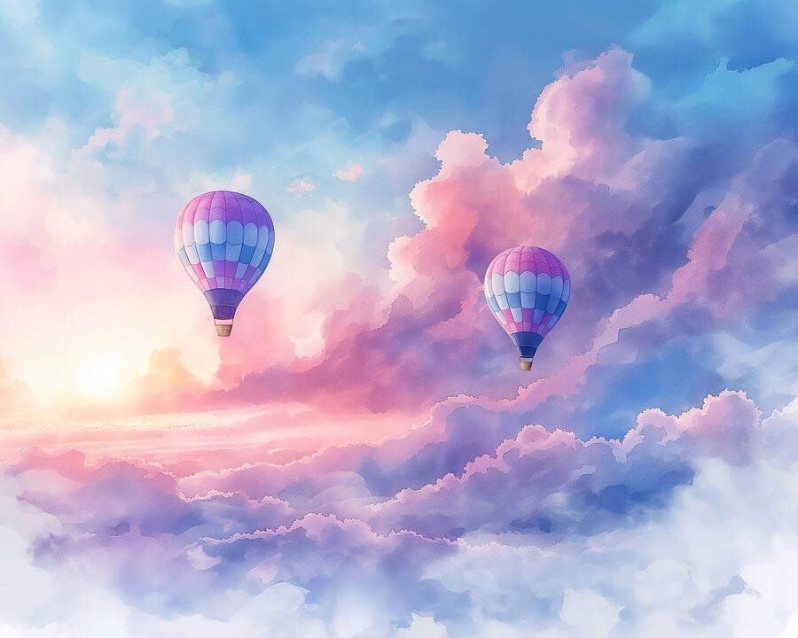 Hőlégballonok az égen Hőlégballonok az égen