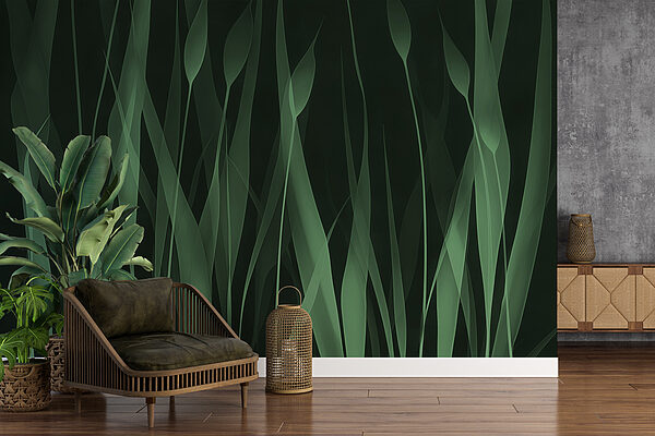 Green grass with black background