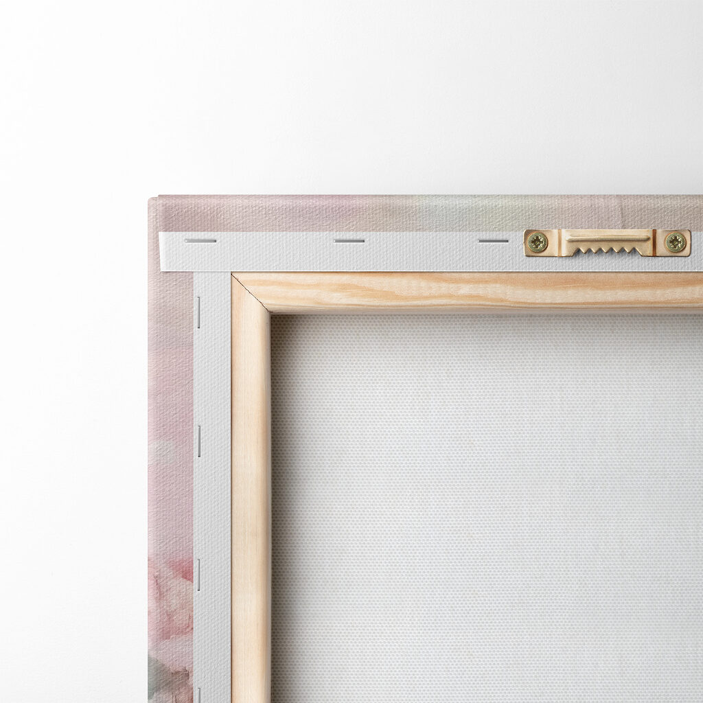 Painting of flowers on a white surface