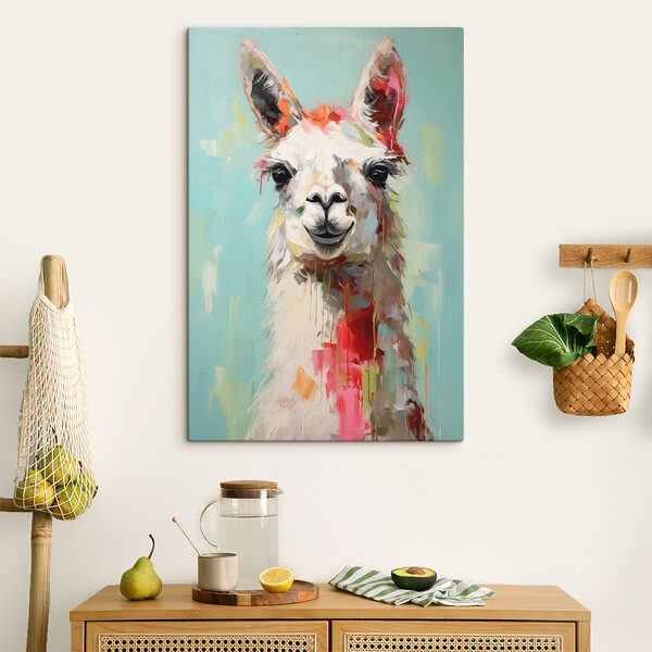 Painting of a llama Painting of a llama