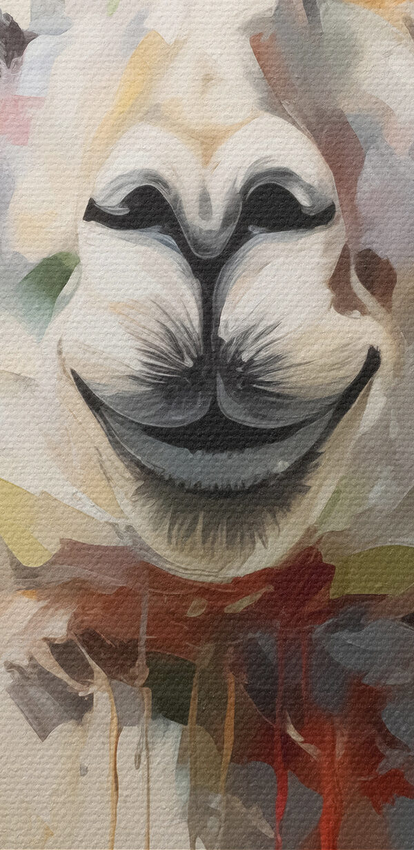 Painting of a llama Painting of a llama
