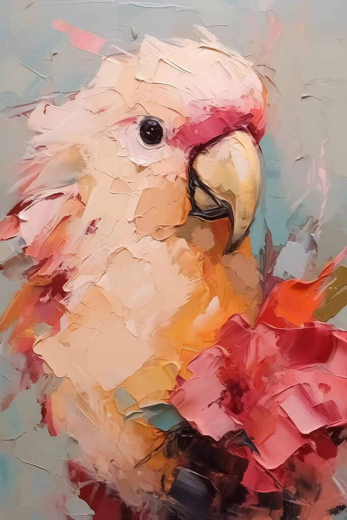 Painting of a parrot