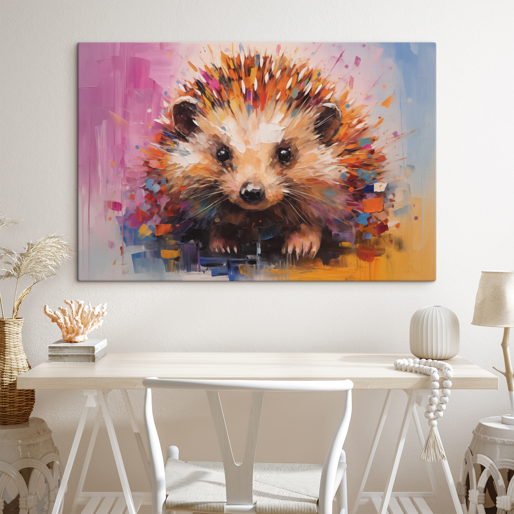 Painting of a hedgehog
