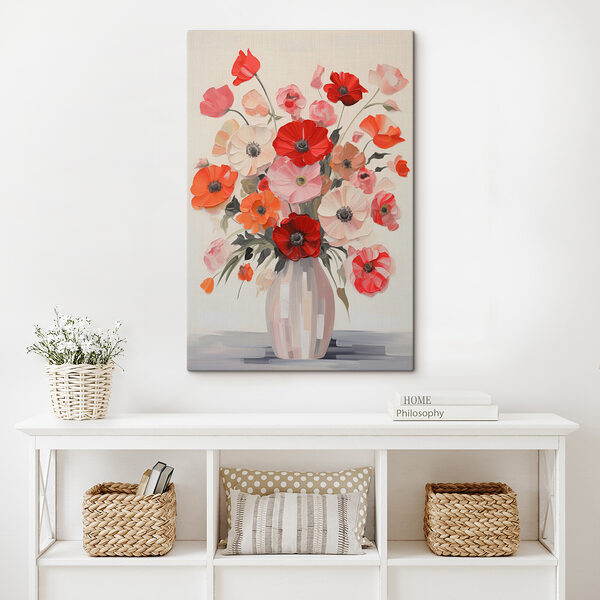 Painting of flowers in a vase