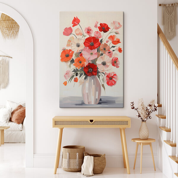 Painting of flowers in a vase