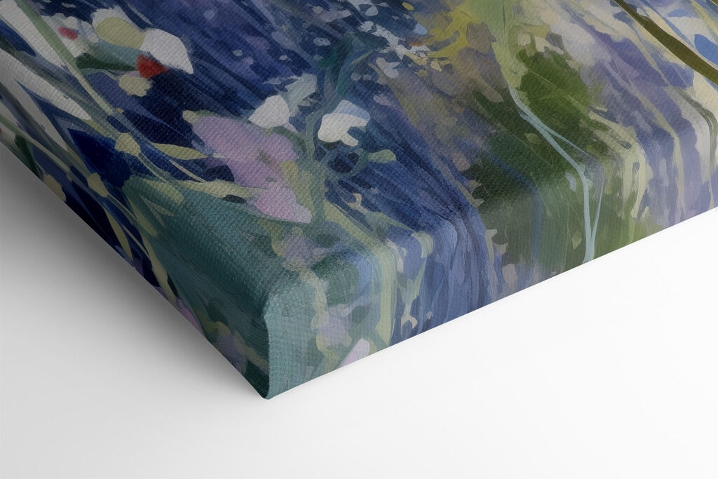 Painting of flowers in a field Painting of flowers in a field