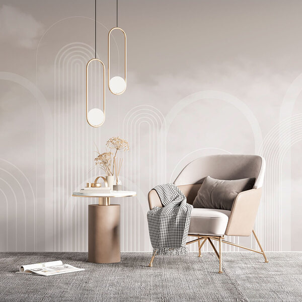 White lines on a gray background