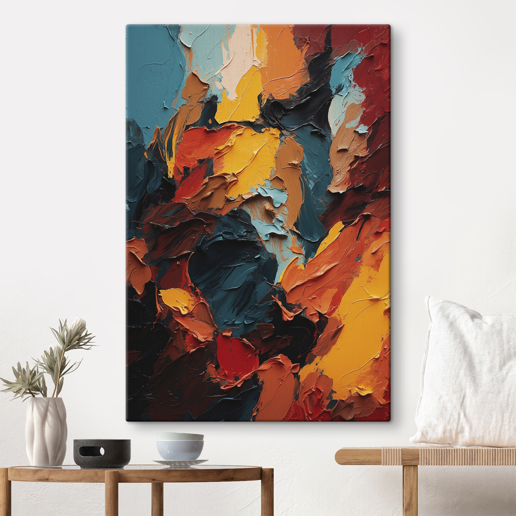 Close up of a painting