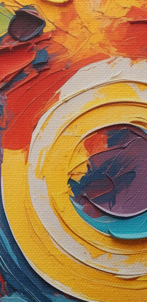 Painting of a circle Painting of a circle