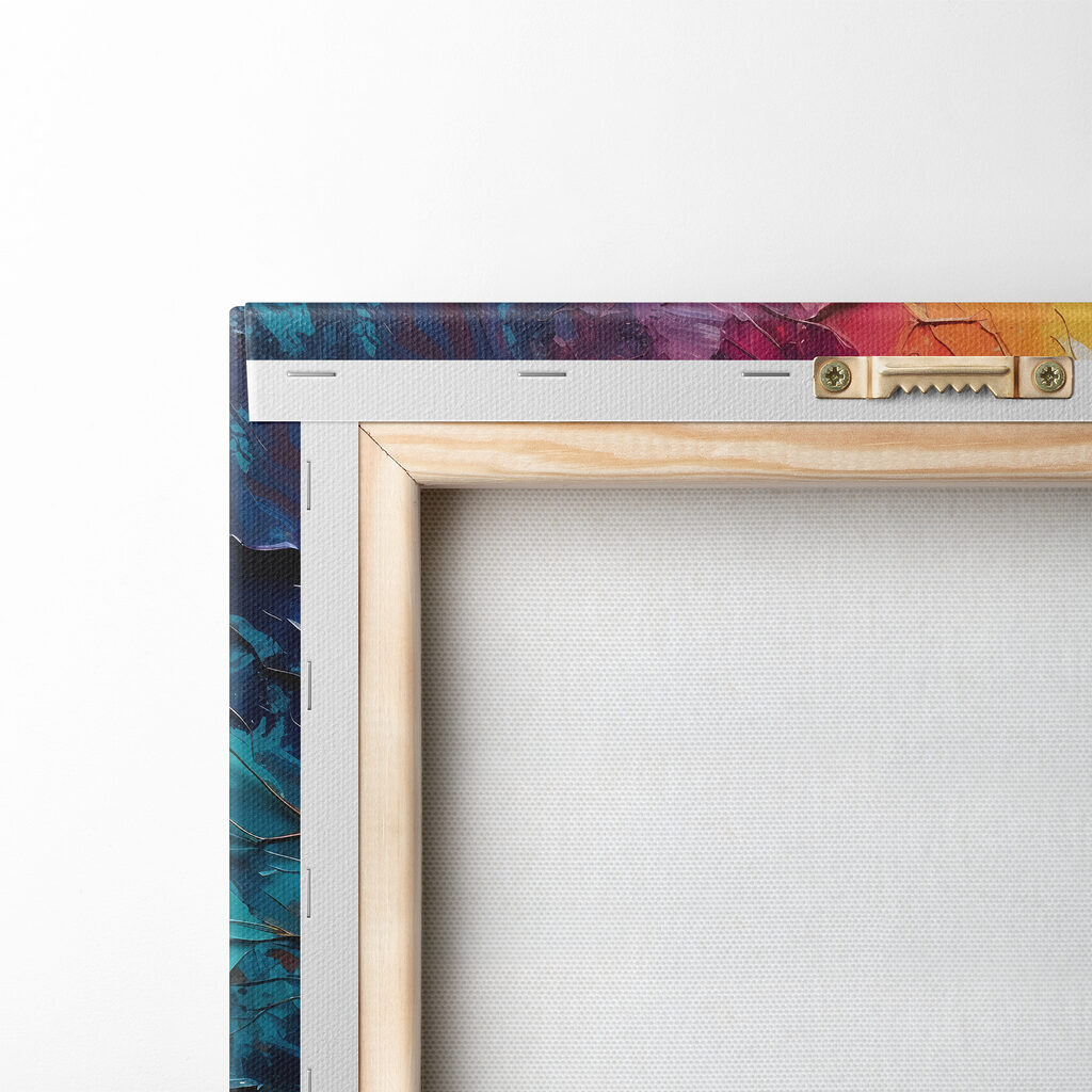 Painting of trees with colorful leaves