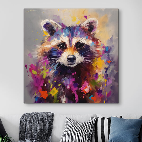 Vászonképek Egy mosómedve festménye