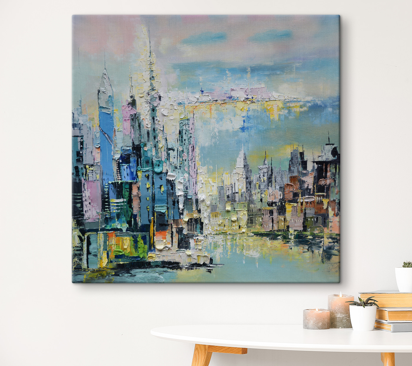 Painting of a city
