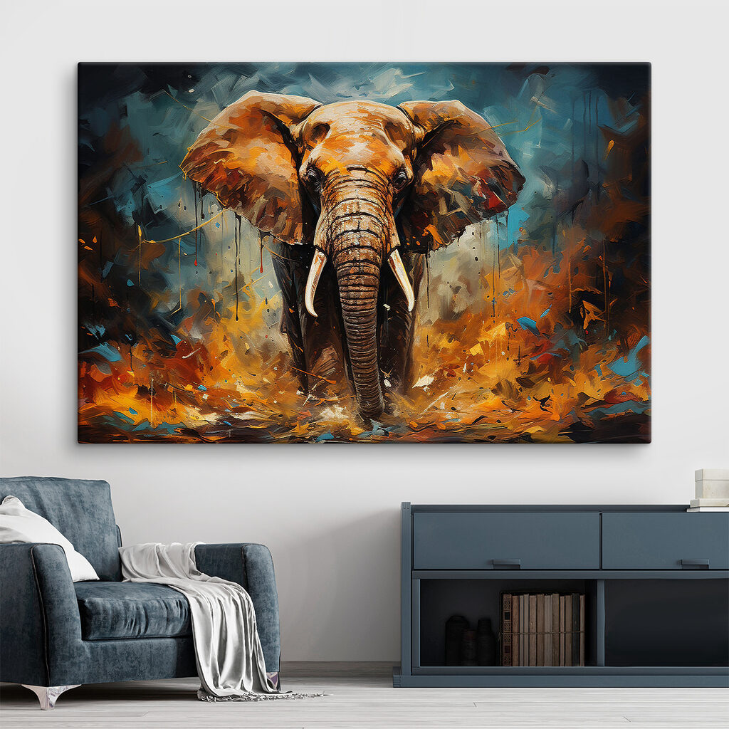 An elephant with tusks and dirt An elephant with tusks and dirt