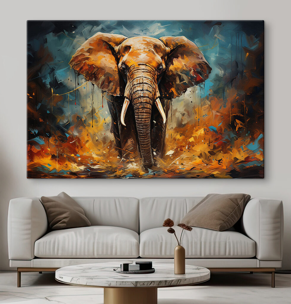 An elephant with tusks and dirt An elephant with tusks and dirt