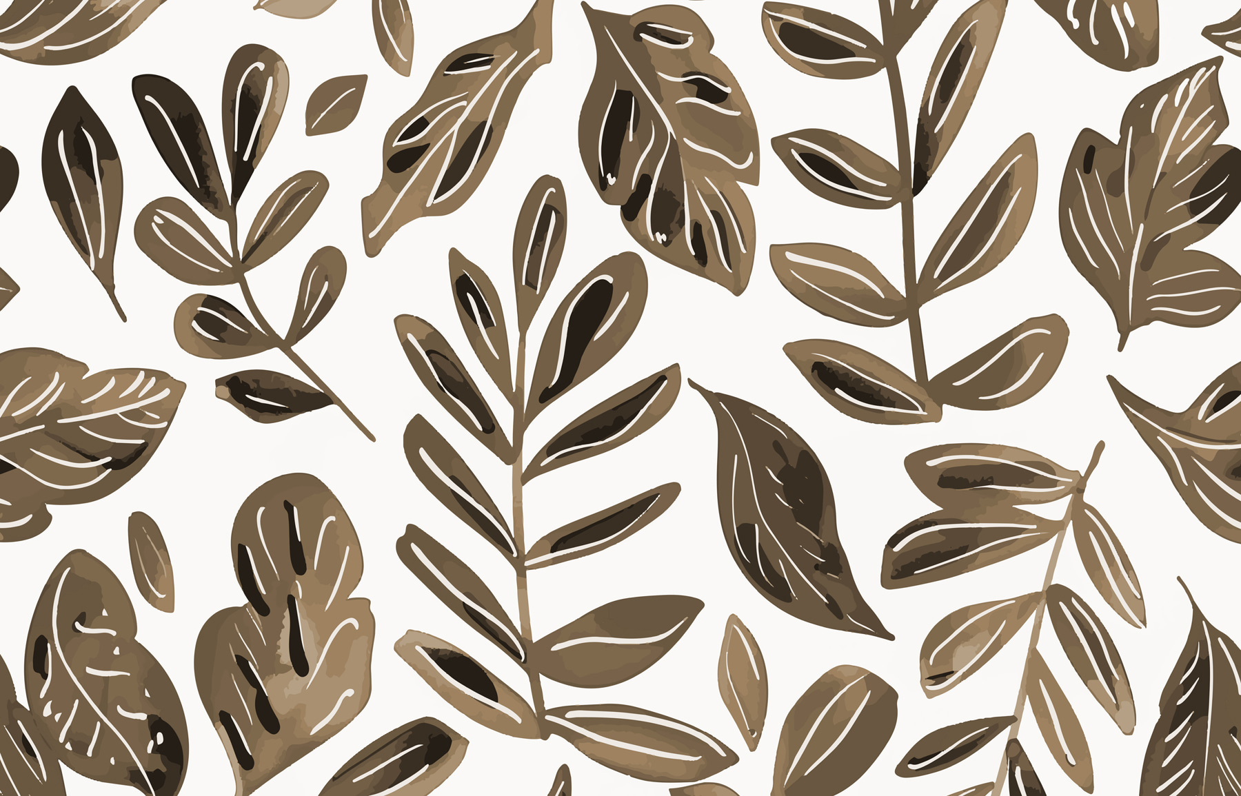 Pattern of brown leaves