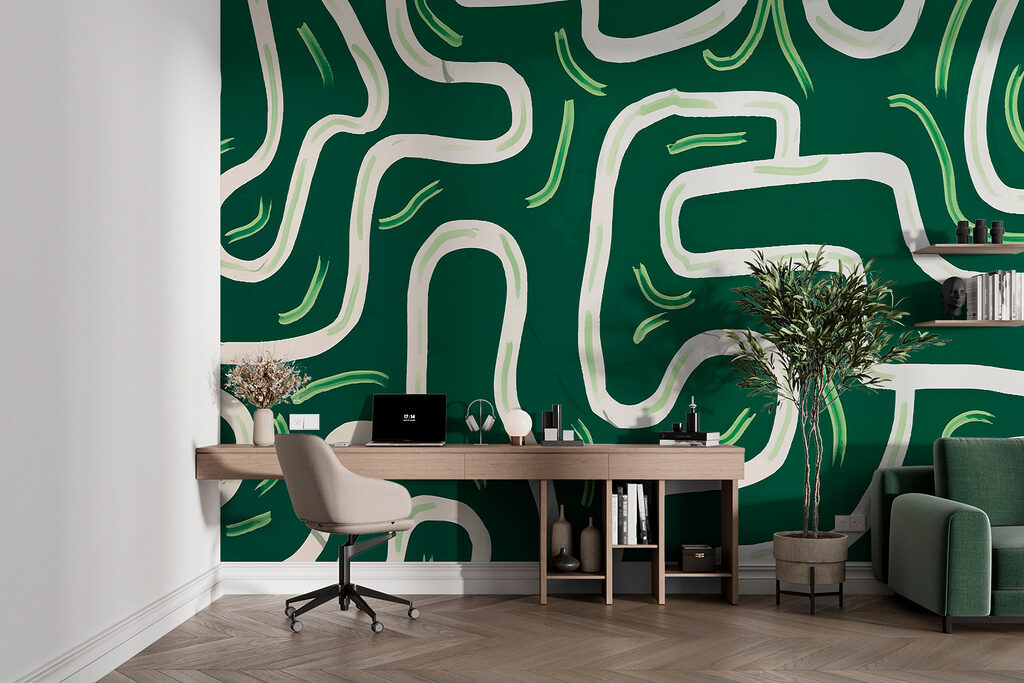 Green and white maze Green and white maze