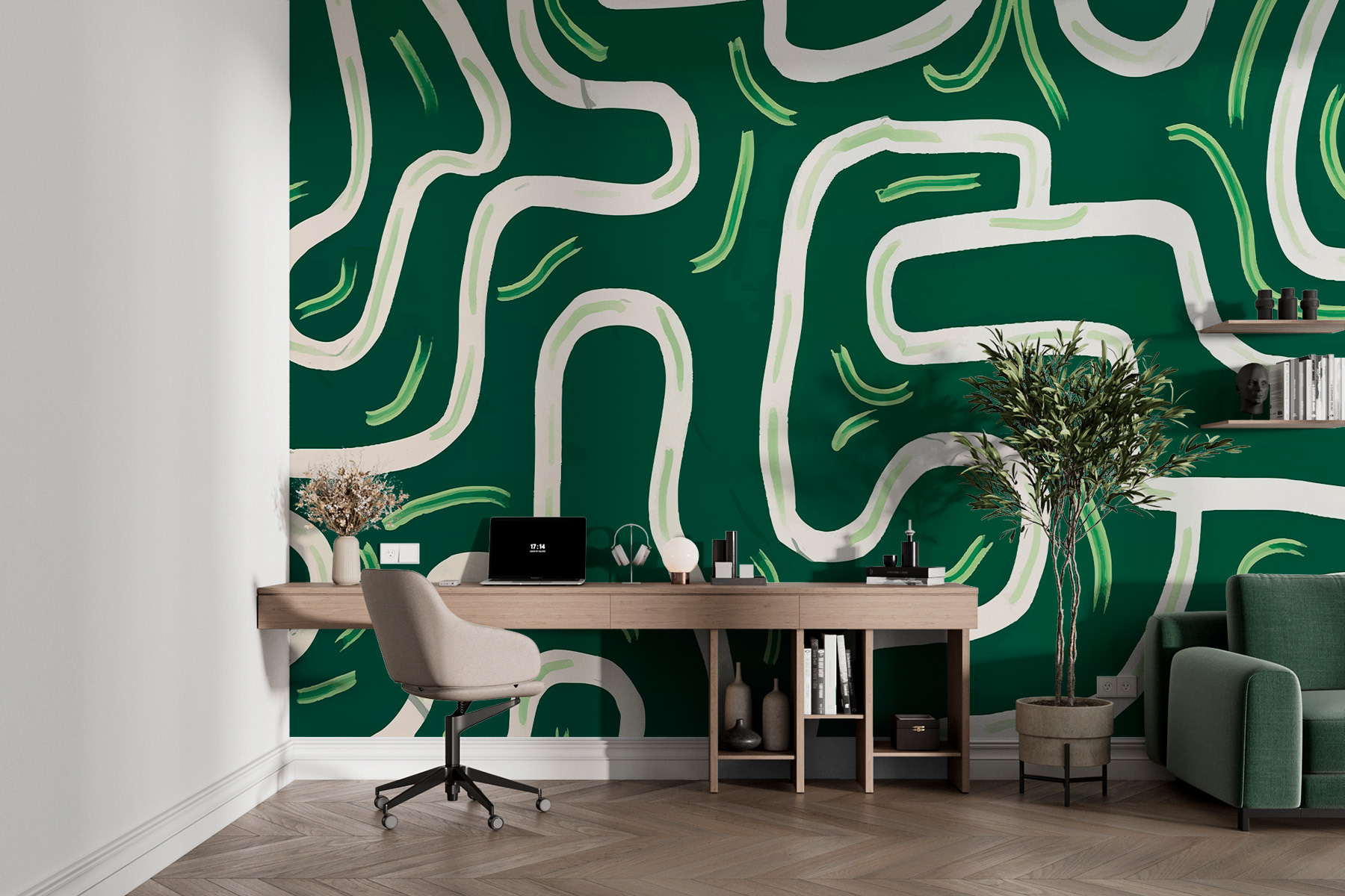 Green and white maze Green and white maze