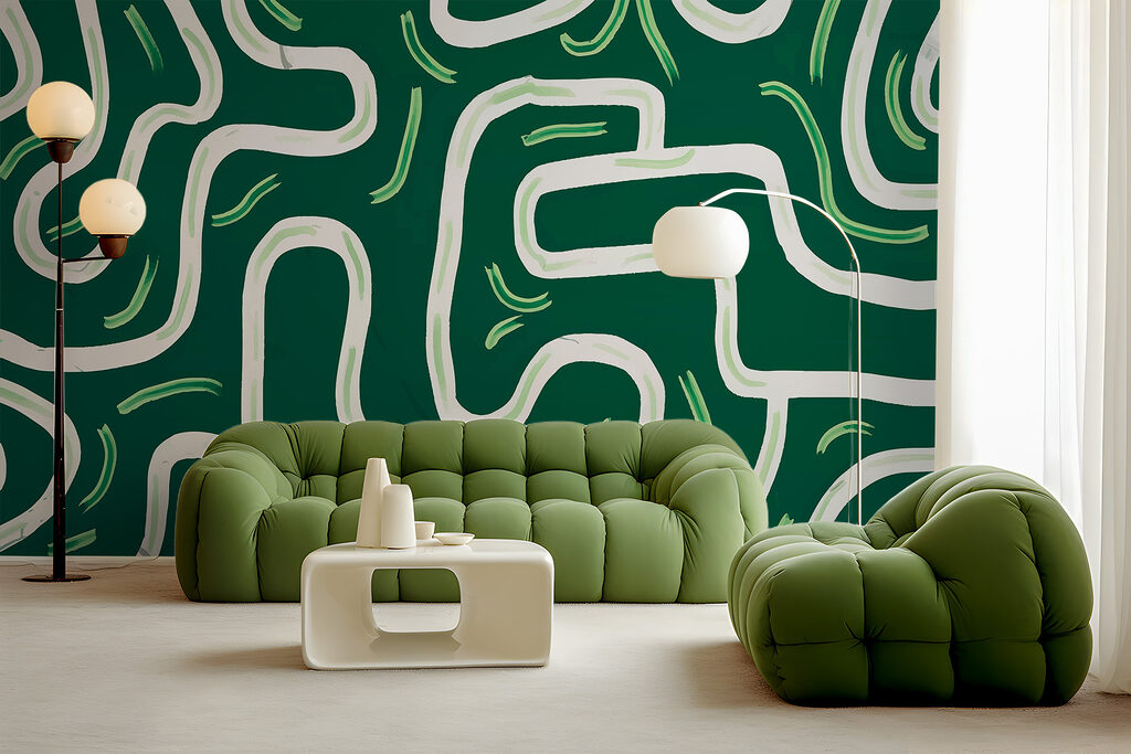 Green and white maze Green and white maze