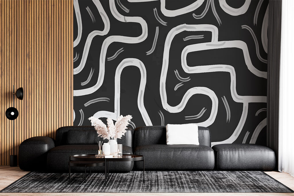 Black and white maze