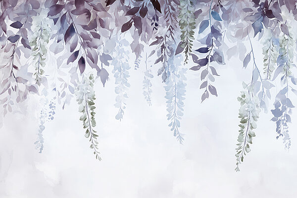 Painting of leaves and flowers Painting of leaves and flowers