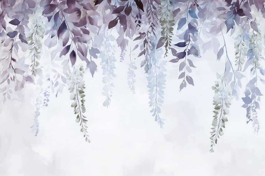 Painting of leaves and flowers Painting of leaves and flowers