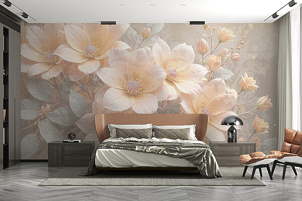 Fotótapéta Fotótapéta Virágok csoportja levelekkel (Cikkszám: w08273)