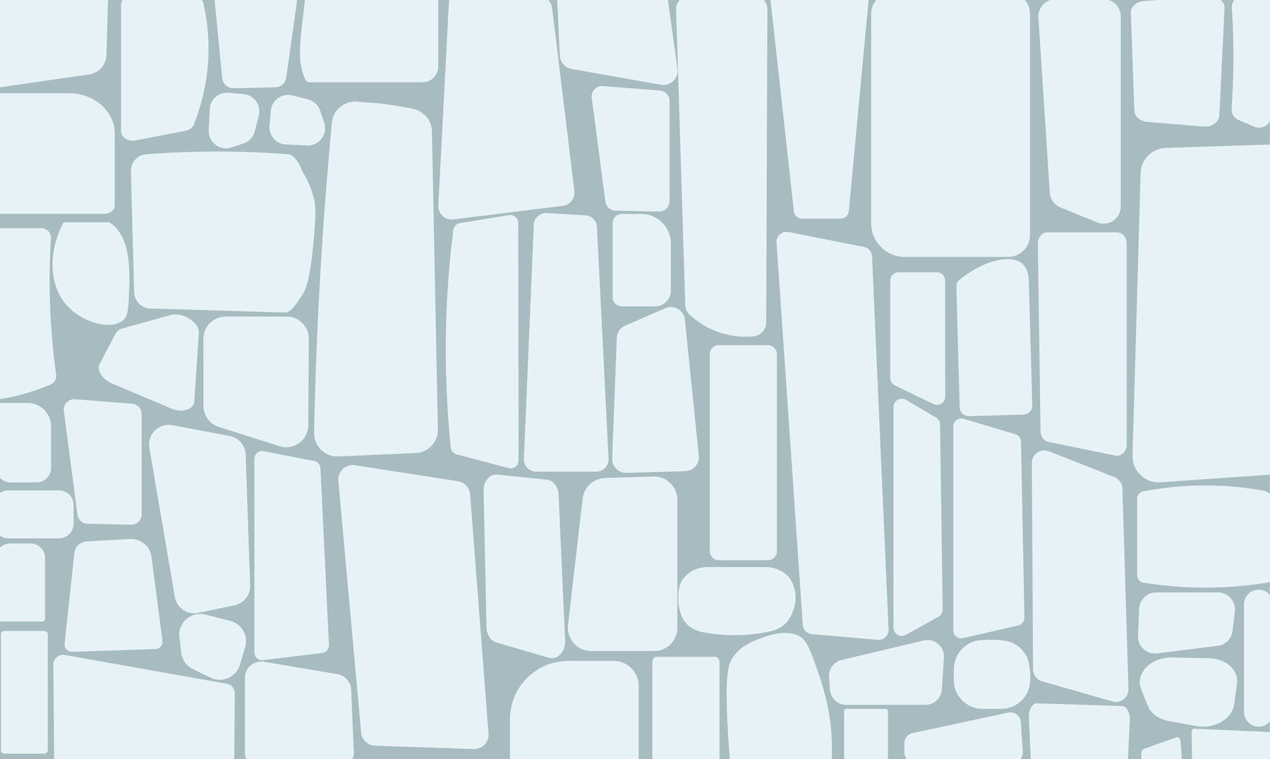 White rectangular shapes on a blue background