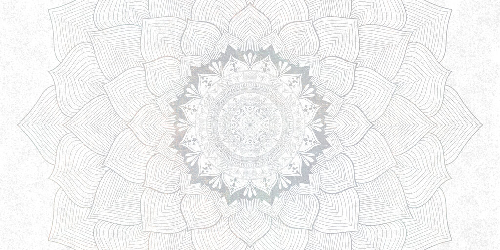 Fehér és szürke mandala Fehér és szürke mandala