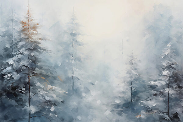 Snow covered trees in a forest