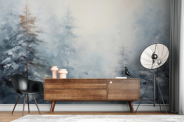 Snow covered trees in a forest