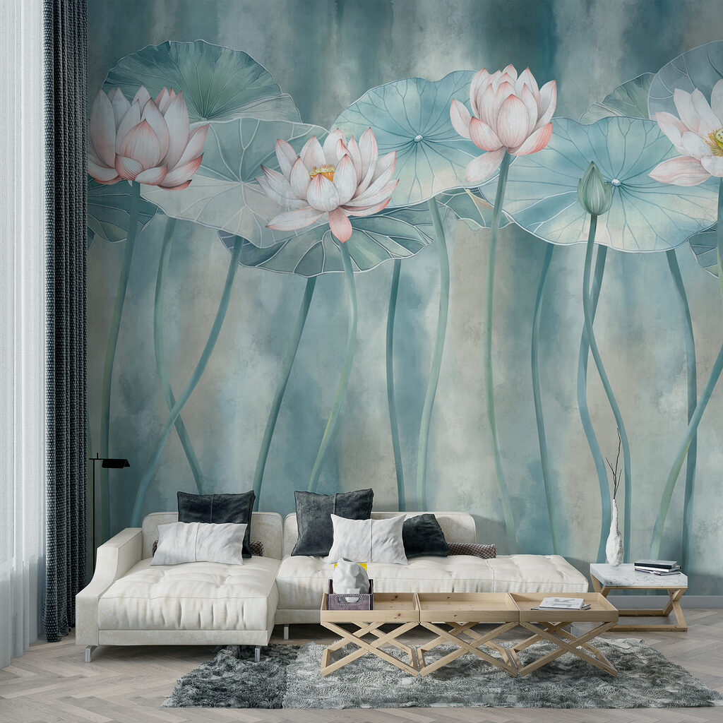 Group of flowers and leaves Group of flowers and leaves