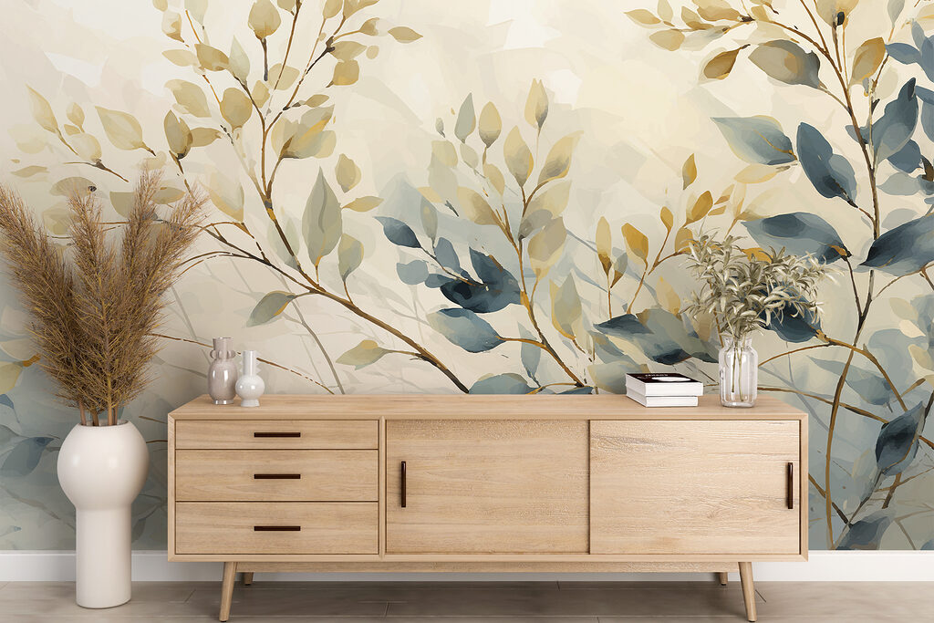 Painting of leaves and branches