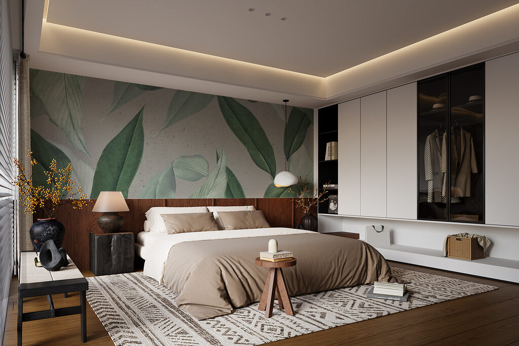 Pattern of green leaves Pattern of green leaves