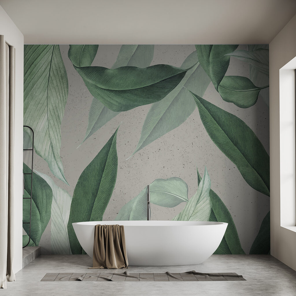 Pattern of green leaves Pattern of green leaves