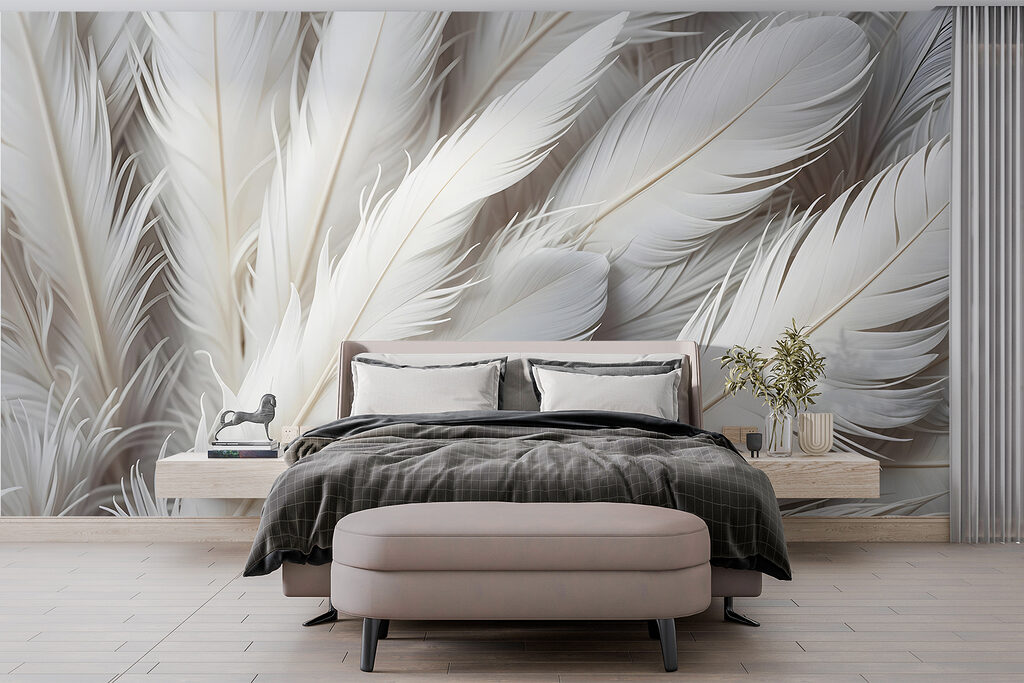 Group of white feathers Group of white feathers