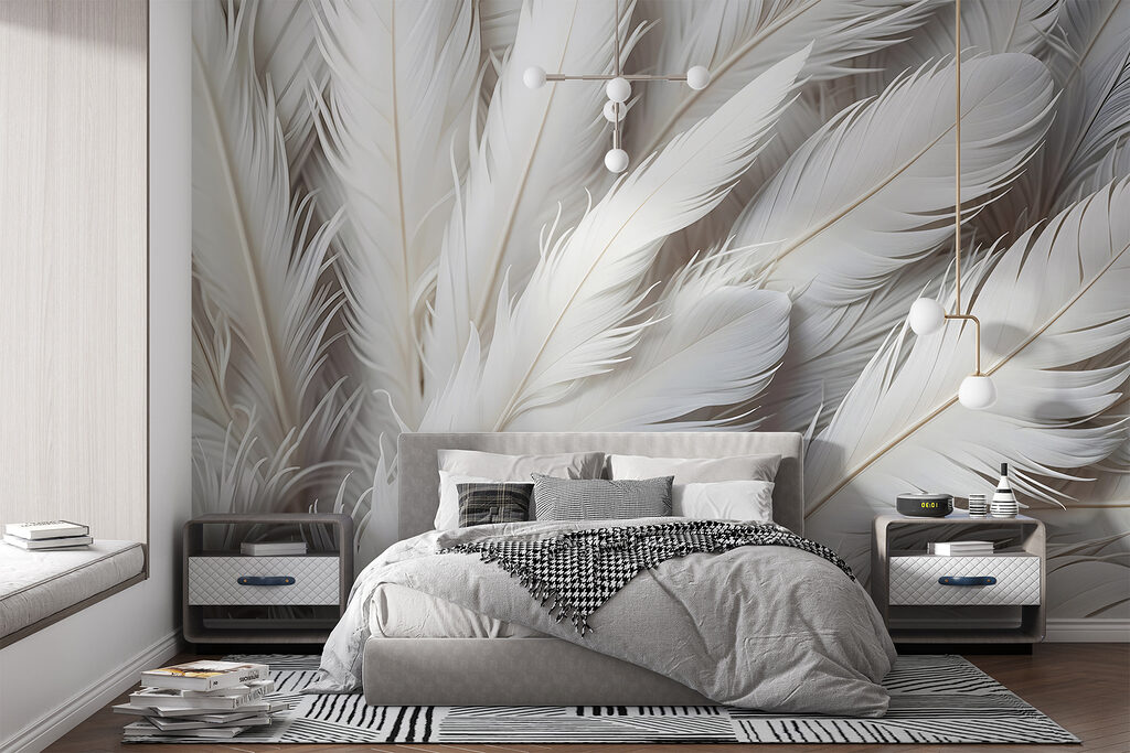 Group of white feathers Group of white feathers