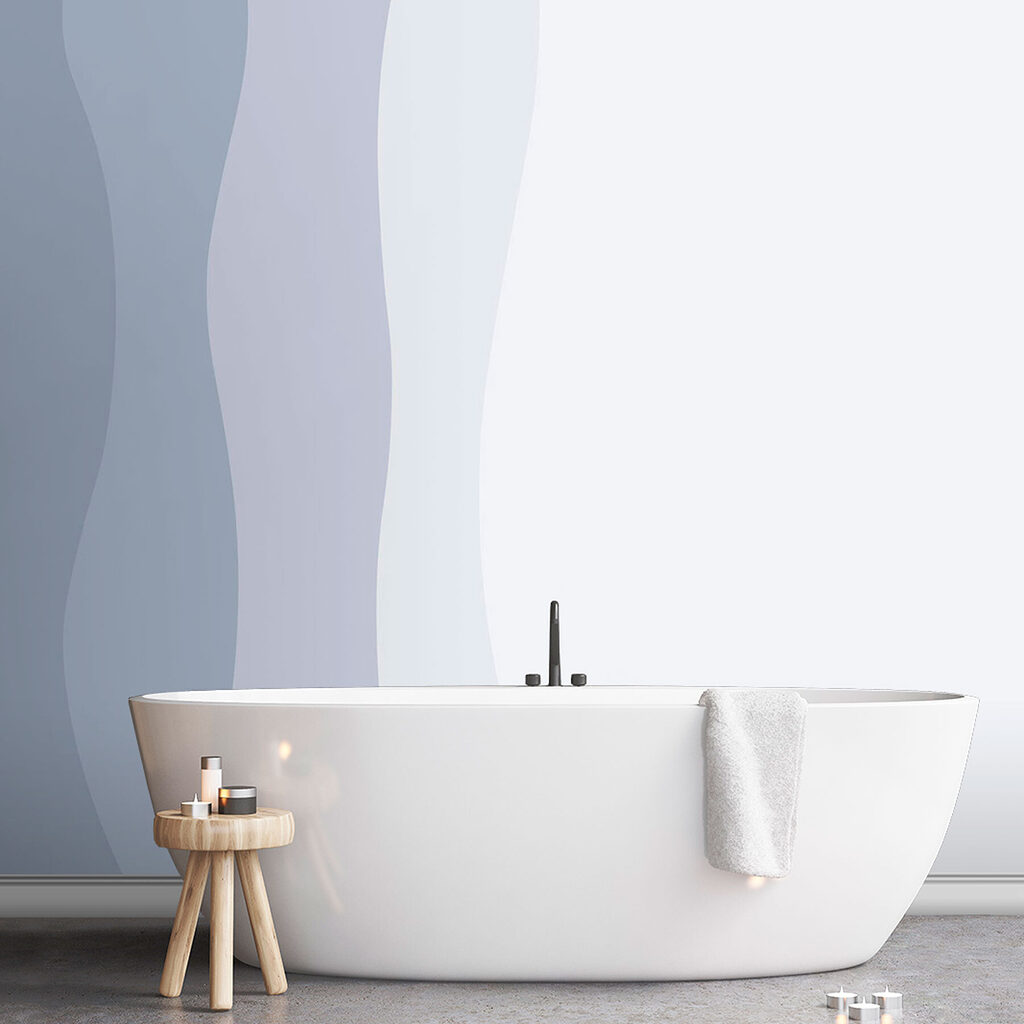 Grey and white wavy lines