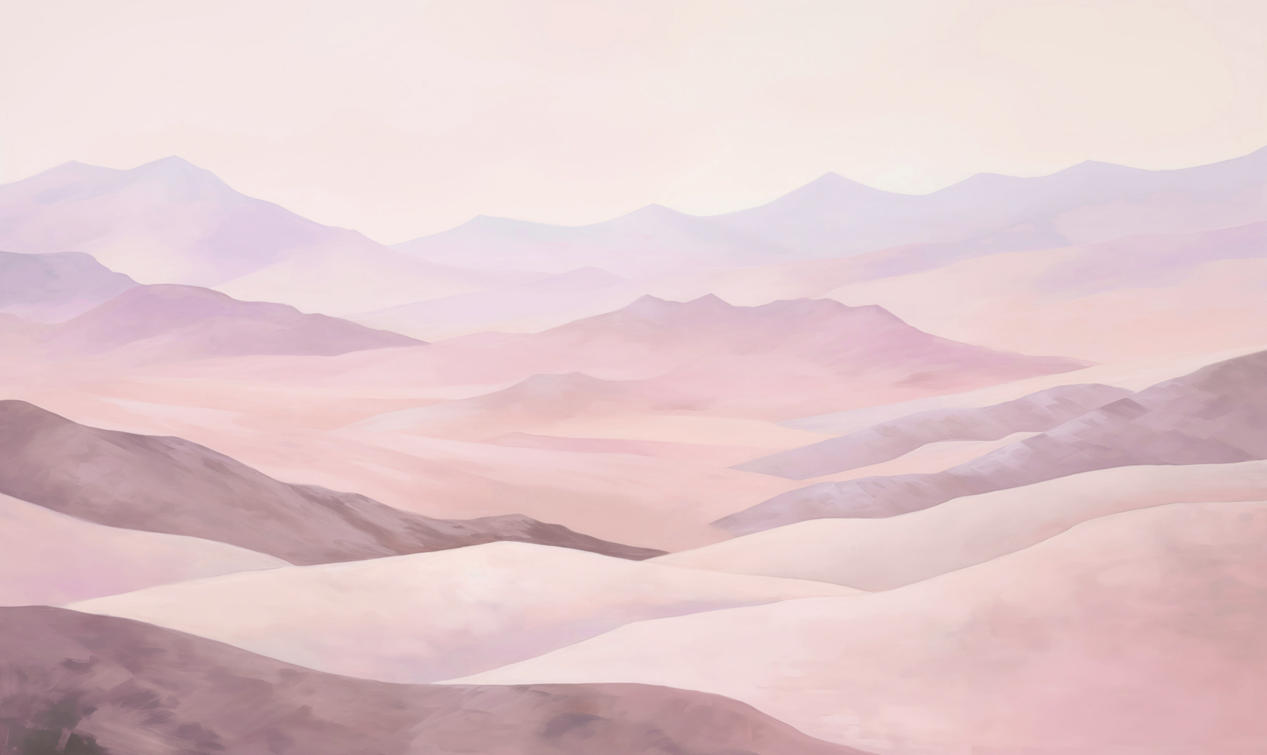 Landscape of hills and mountains