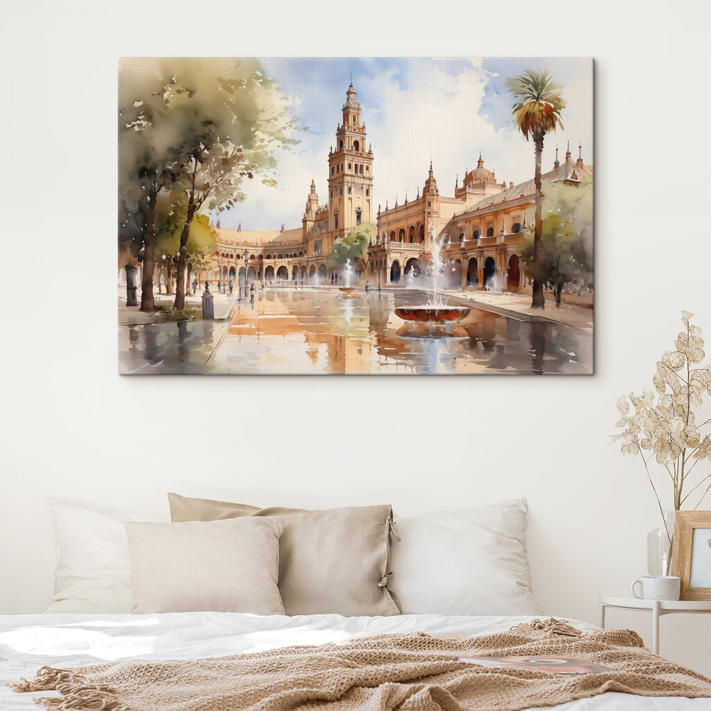 Water fountain in front of a building