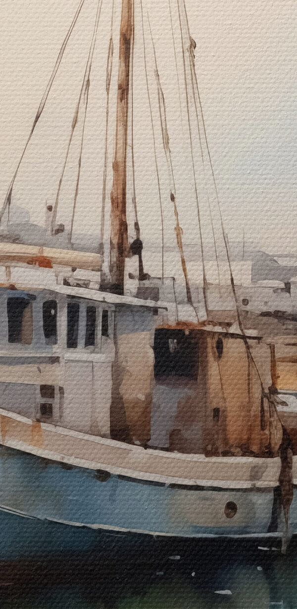 Akvarell egy hajó a vízen Akvarell egy hajó a vízen