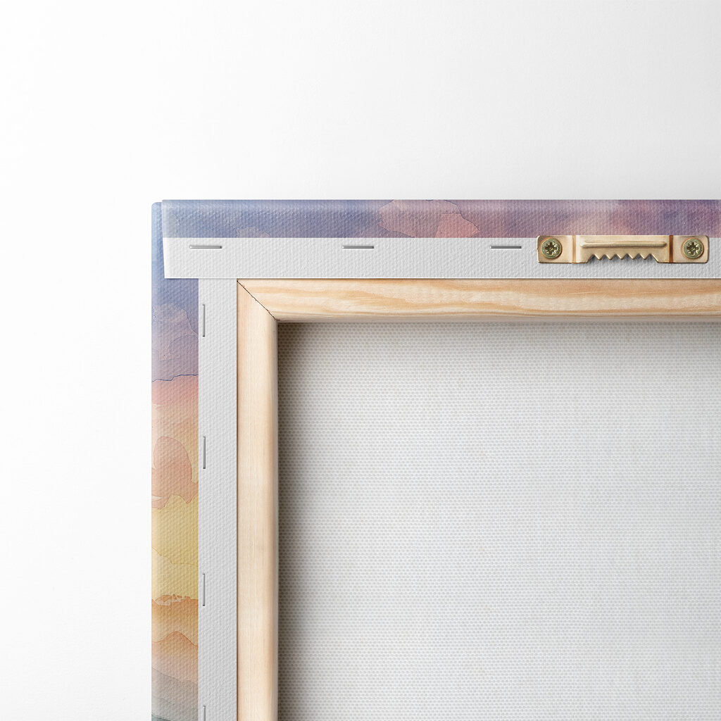 Painting of a landscape with a tree and flowers