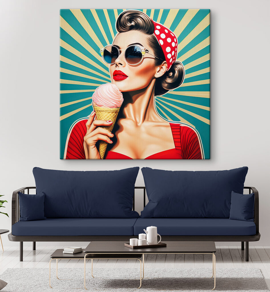 Woman holding an ice cream cone Woman holding an ice cream cone