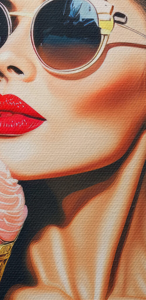 Woman holding an ice cream cone Woman holding an ice cream cone