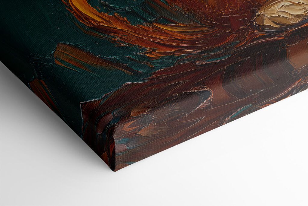 Painting of a cat holding a balloon